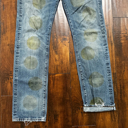 Levis LVC Big E VTG 90s Redline Selvedge Denim 505 Jeans USA Thrashed 36x34 501