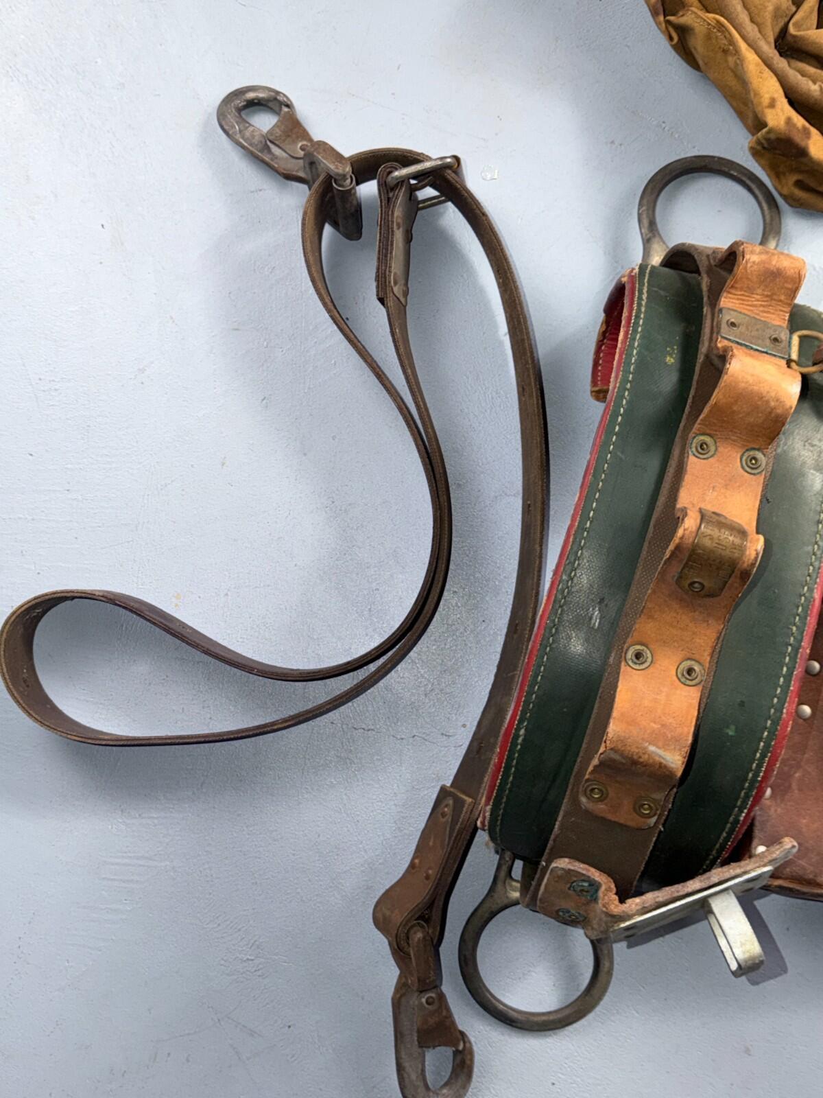 VTG Bell System Telephone Repairman Tool Bag Case Lineman Belt Canvas 50s 60s