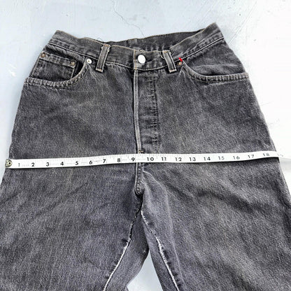 Levis 501 Vintage 80s USA XX Straight Leg Jeans Womens Faded Grey Wash Act 26x31