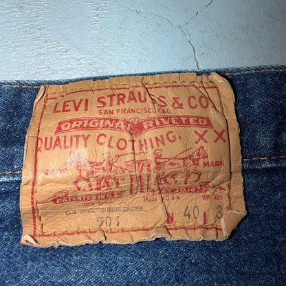 Levis 501 Vintage 80s USA XX Straight Leg Jeans Blue Dark Wash 40x31 Act 37x28