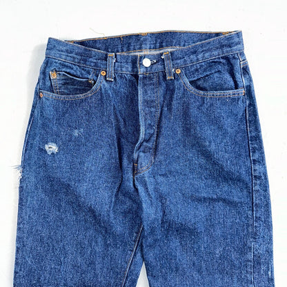 Levis 501 Vintage 80s USA XX Straight Leg Jeans Blue Dark Wash 34x34 Act 30x29