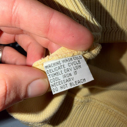 Tommy Bahama VTG Mens V-Neck Sleeveless Sweater Vest Silk Cotton Yellow L 90s