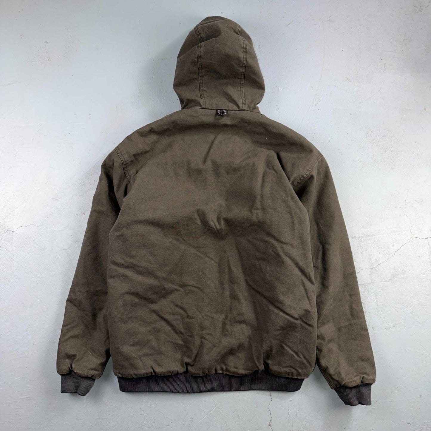 Williams Bay Duck Jacket Men's Size L Hooded Gray Severe Weather Insulated Work