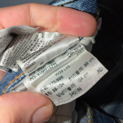 Levis 501 Vintage Y2K Egypt Straight Leg Jeans 35x32 Light Wash Act 32x28