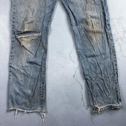 Levis 501 Vintage Y2K XX Straight Leg Jeans Blue Light Wash 35x34 Act 34x34