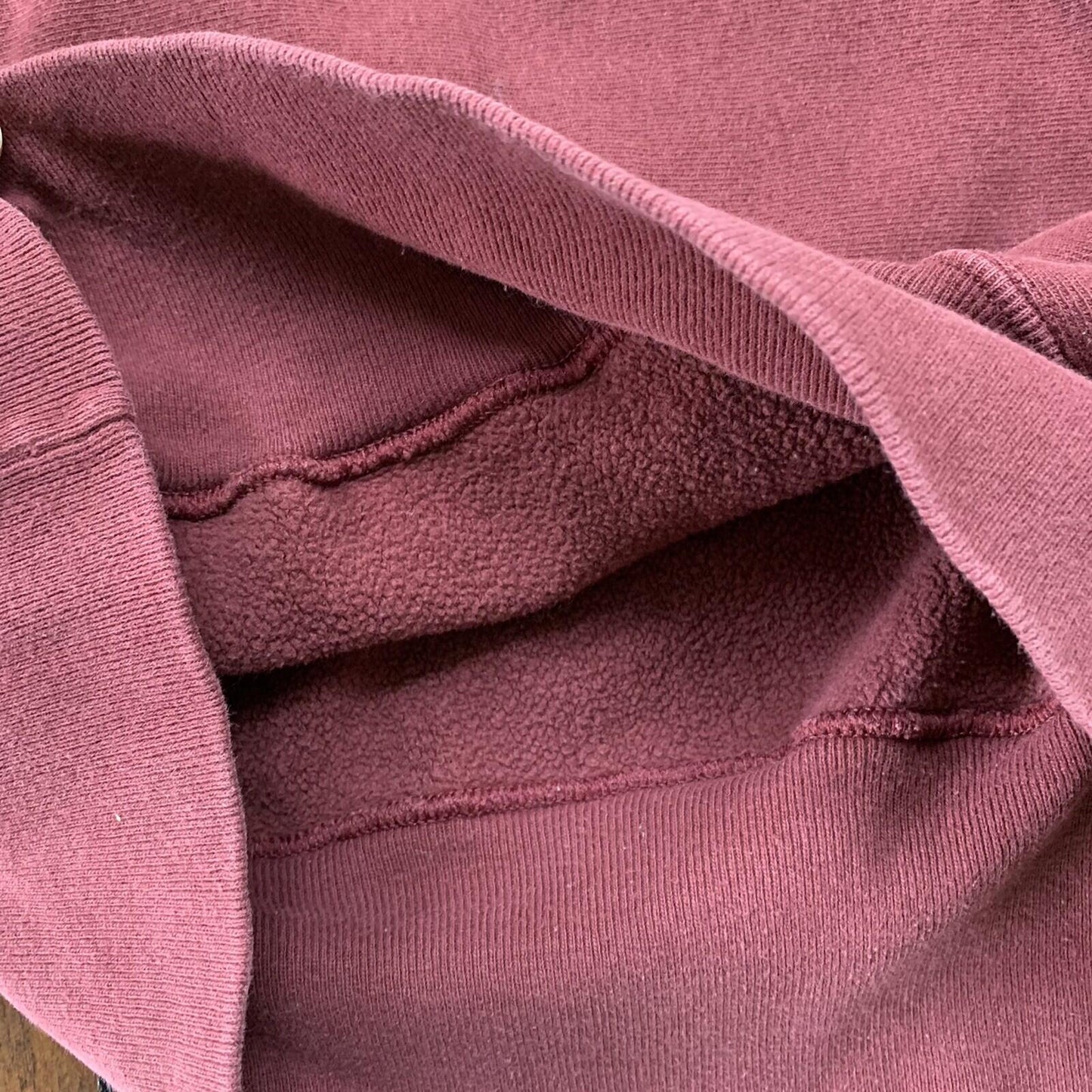 Vintage Champion 90s Maroon USA Reverse Weave Sweatshirt XL Blank 70s Gusset