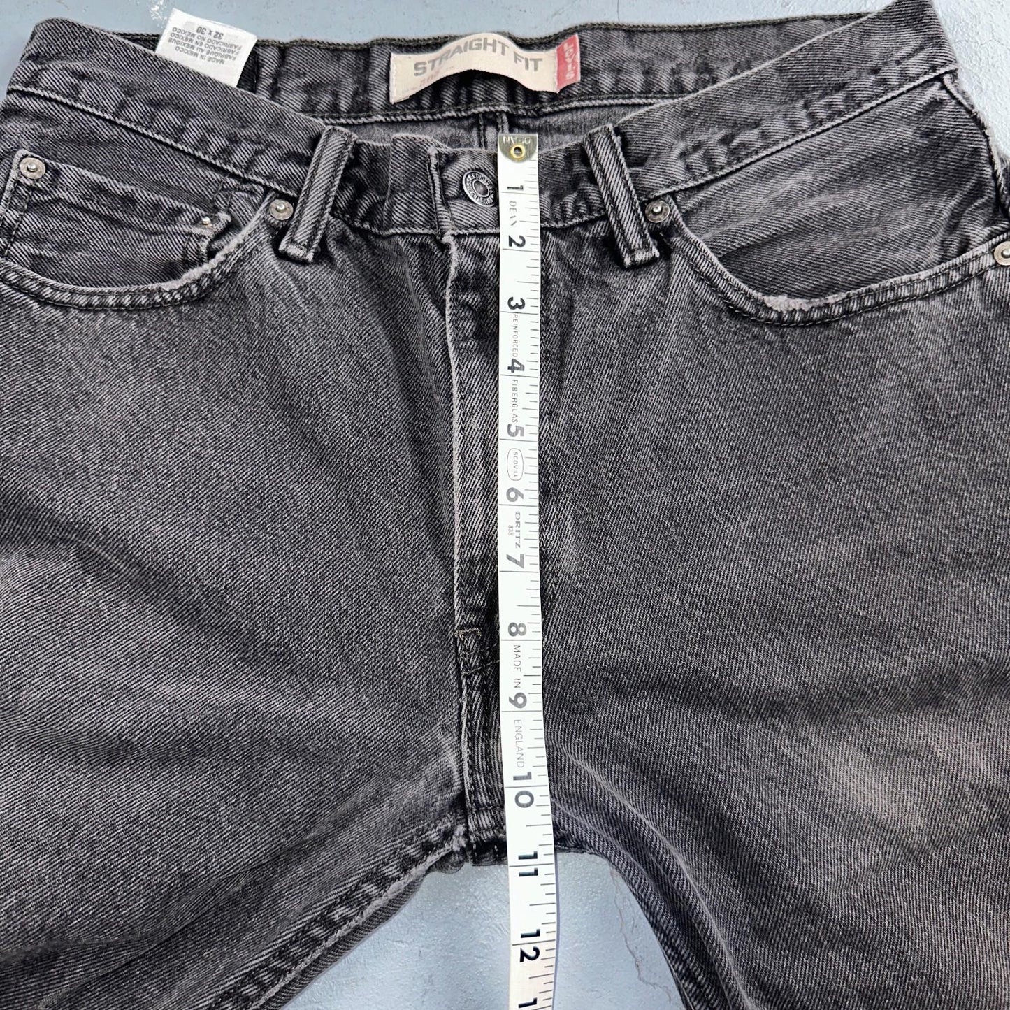 Levis 505 Vintage Y2K Straight Leg XX 2000s Jeans 32x30 Black Light Wash 31x29