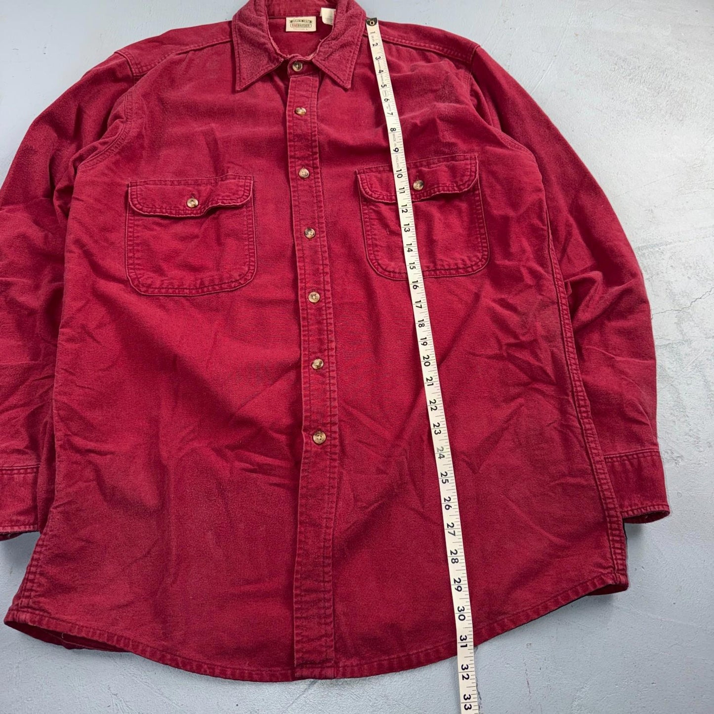 Vintage Five Brother Shirt Mens Tall Large Flannel Red 90s 1990s Workwear