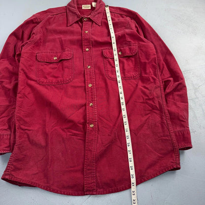 Vintage Five Brother Shirt Mens Tall Large Flannel Red 90s 1990s Workwear