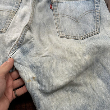 Levis Vintage 80s Redline Selvedge USA 501 XX Jeans Light Wash 32x36 Act 29x31