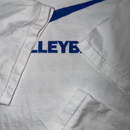 Vintage Nike Volleyball T Shirt Big Swoosh Logo Sports Graphic Tee 90s White USA