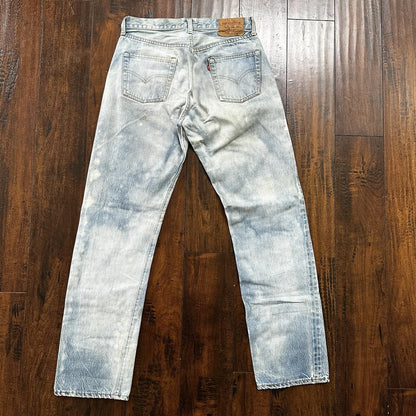 Levis Vintage 80s Redline Selvedge USA 501 XX Jeans Light Wash 32x36 Act 29x31