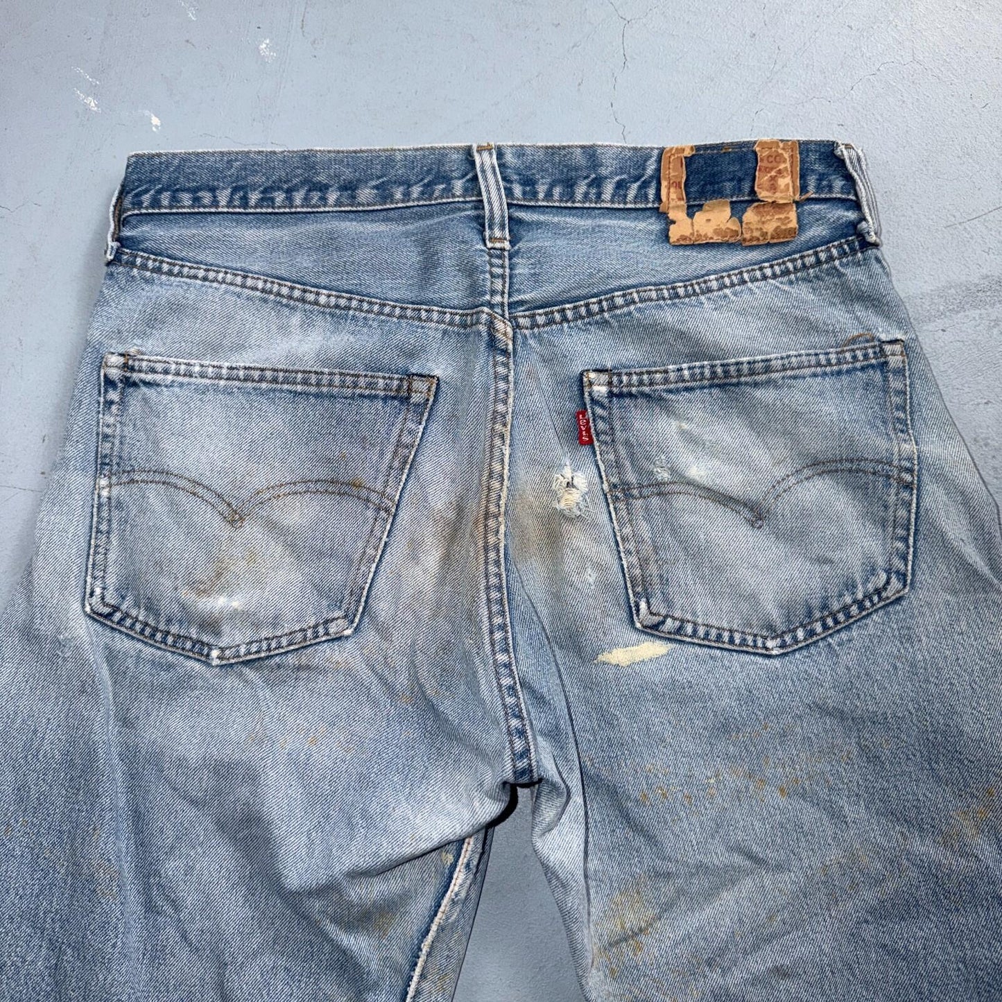 Levis 501 Vintage 80s Redline Selvedge USA XX Jeans Light Wash 34x36 Act 32x32