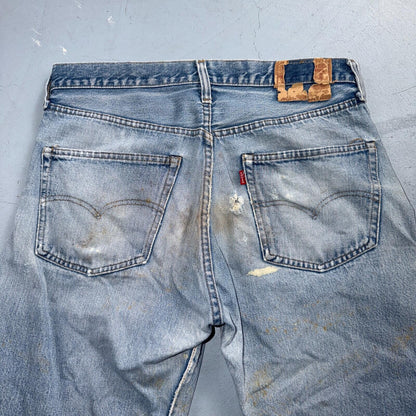 Levis 501 Vintage 80s Redline Selvedge USA XX Jeans Light Wash 34x36 Act 32x32