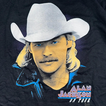 Country VTG 1992 Alan Jackson Don't Rock The Jukebox T Shirt Black Music Tour