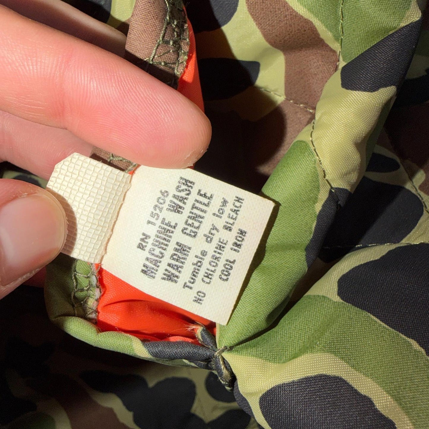 Vintage Reversible Duck Camo Blaze Orange Insulated Hunting Vest Large 80s