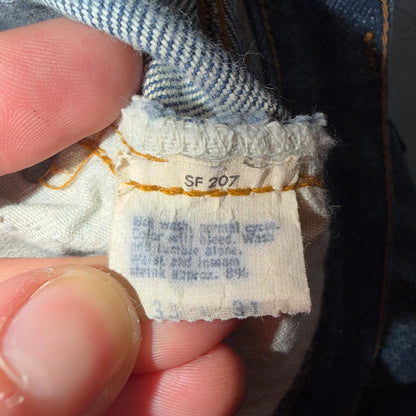 Levis 501 Vintage 80s Redline Selvedge USA XX Jeans Dark Wash 33x31 Act 31x27