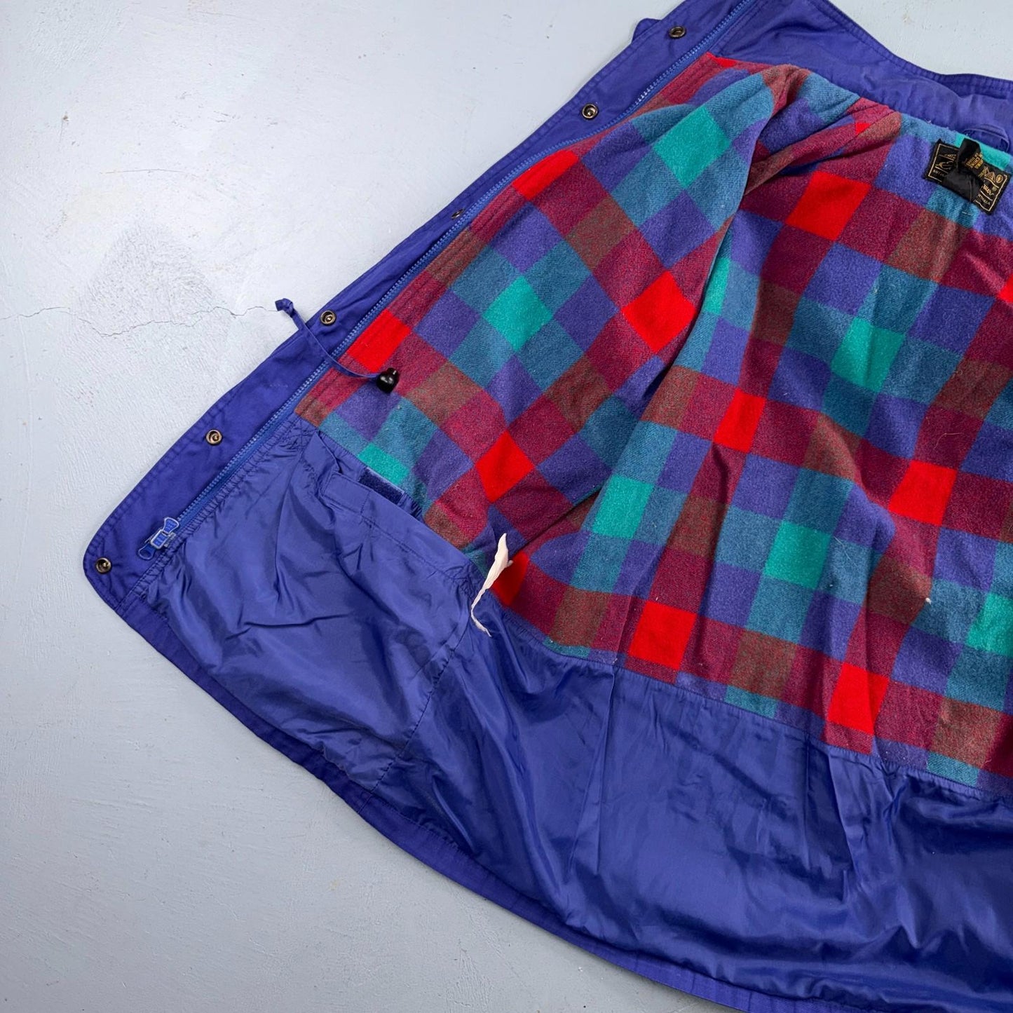 Eddie Bauer Women’s Parka Jacket Coat Blanket Lined Size M Vintage 90s Purple