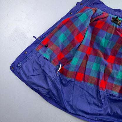Eddie Bauer Women’s Parka Jacket Coat Blanket Lined Size M Vintage 90s Purple