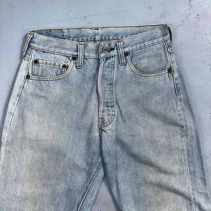 Levis 501 Vintage 80s Redline Selvedge USA XX Jeans Light Wash 29x30 Act 27x27