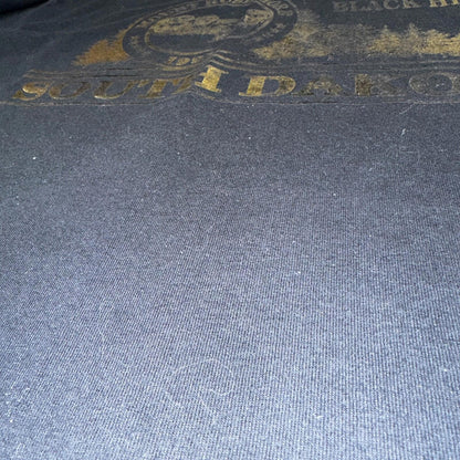 South Dakota Mount Rushmore Graphic 90s VTG T Shirt Black Hills Gold Text USA