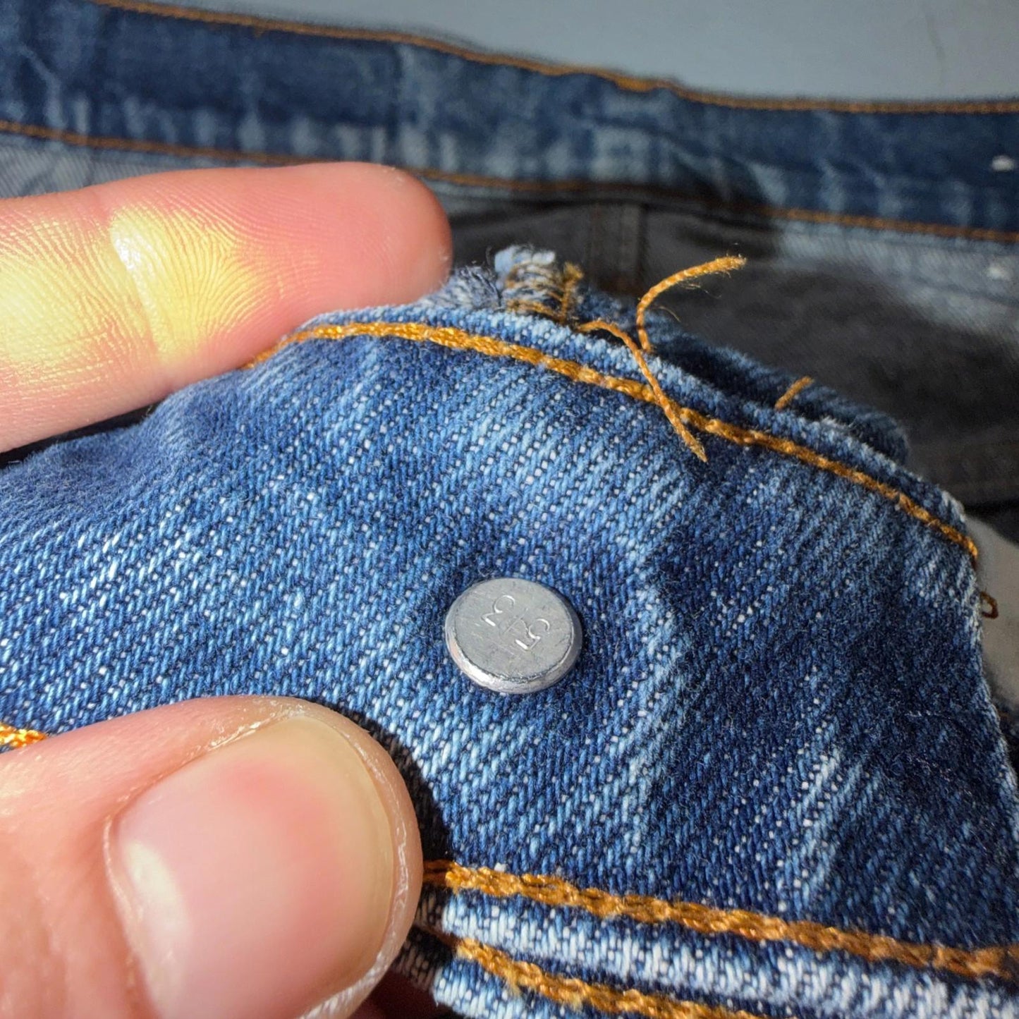 Levis 505 Vintage 80s USA Orange Tab Straight Blue Jeans Med Was 36x30 Act 34x29