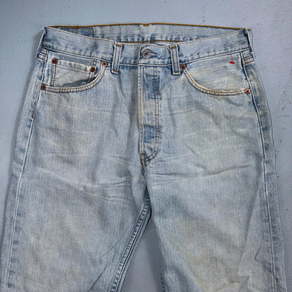 Levis 501 Vintage Y2K 90s XX Straight Leg Jeans Blue Light Wash 33x36 Act 30x29
