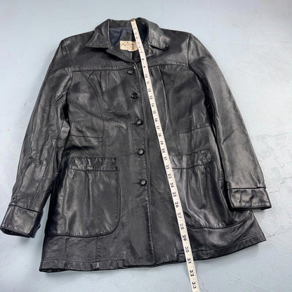 Remy Leather Blazer Jacket Women’s 10 Leather Fashions Black Western Made USA