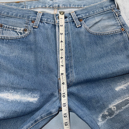 Levis 501 Vintage 80s Redline Selvedge USA XX Jeans Light Wash 34x36 Act 31x27