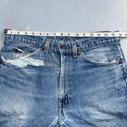 Levis 517 Vintage 80s USA Orange Tab Bootcut Flare Blue Worn Jeans Act 32x30