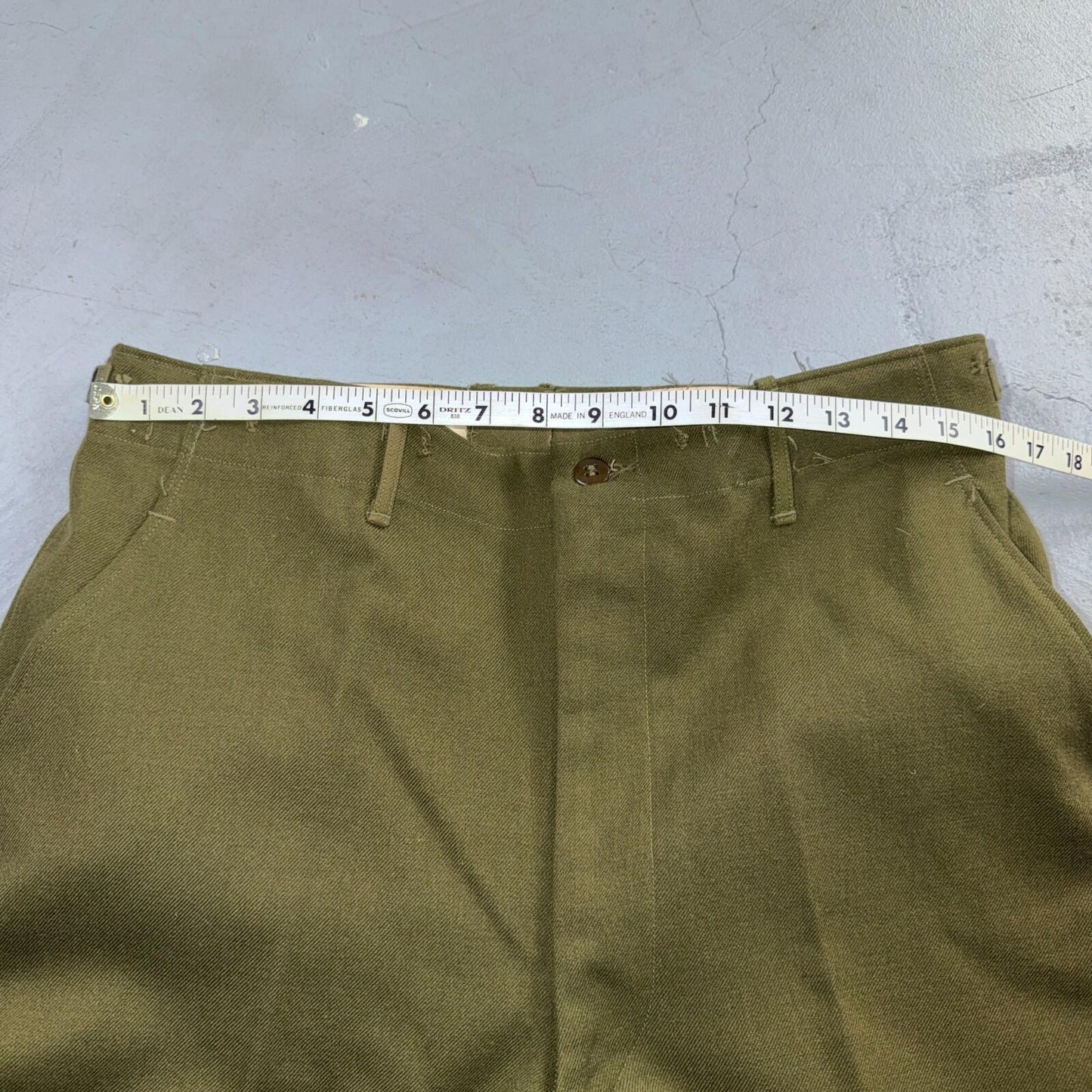 Vintage Military Pants Trousers Medium Regular 50s M1951 OG-108 Wool Mens 31x30