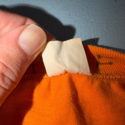Penneys 1970s Single Stitch Pocket VTG T Shirt Towncraft 70s 60s Blank Orange XL