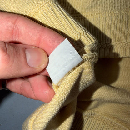 Tommy Bahama VTG Mens V-Neck Sleeveless Sweater Vest Silk Cotton Yellow L 90s
