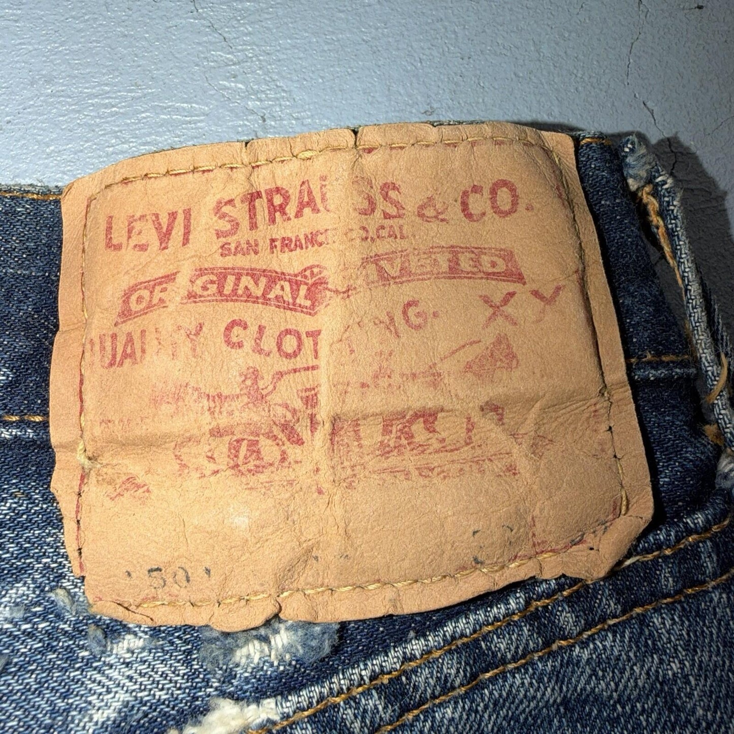 Levis 501 Big E Vintage 60s Redline Selvedge USA XX 1960s Jeans 66 Act 35x33