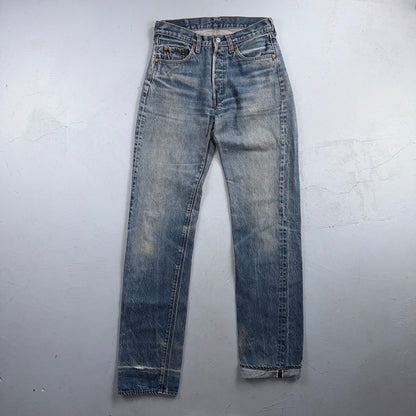 Levis 501 Vintage 80s Redline Selvedge USA XX Jeans Light Wash 31x40 Act 29x35