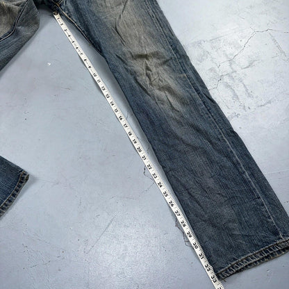 Levis 501 Vintage Y2K XX Straight Leg Jeans Blue Med Wash 33x34 Act 33x33