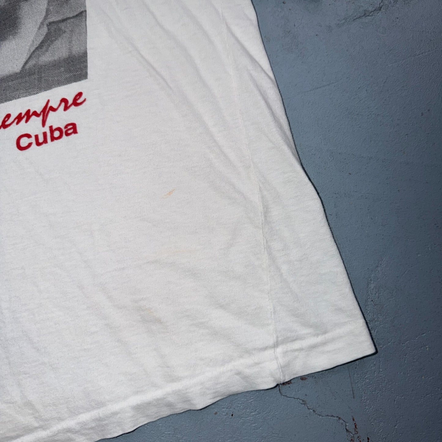 VTG Cuba Hasta La Victoria Siempre T Shirt Revolutionary Photo Graphic Tee RARE