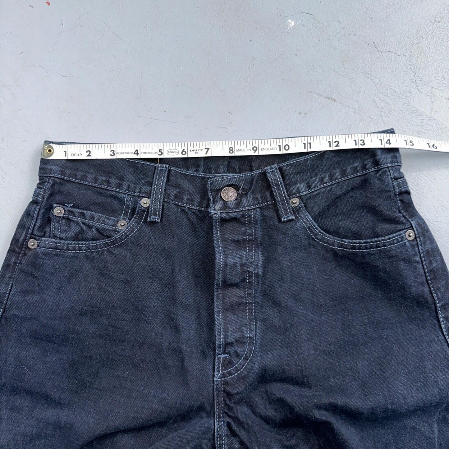 Levis 501 Vintage 90s Mexico Straight Leg Jeans 30x32 Y2K Dark Wash Act 29x31
