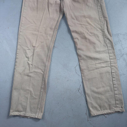 Levis 501 Vintage 90s USA XX Straight Leg Jeans Beige Light Wash 34x32 Act 31x29