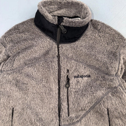 VTG Patagonia R1/R2 Regulator Polartek Deep Pile Fleece Grey Black Jacket USA S