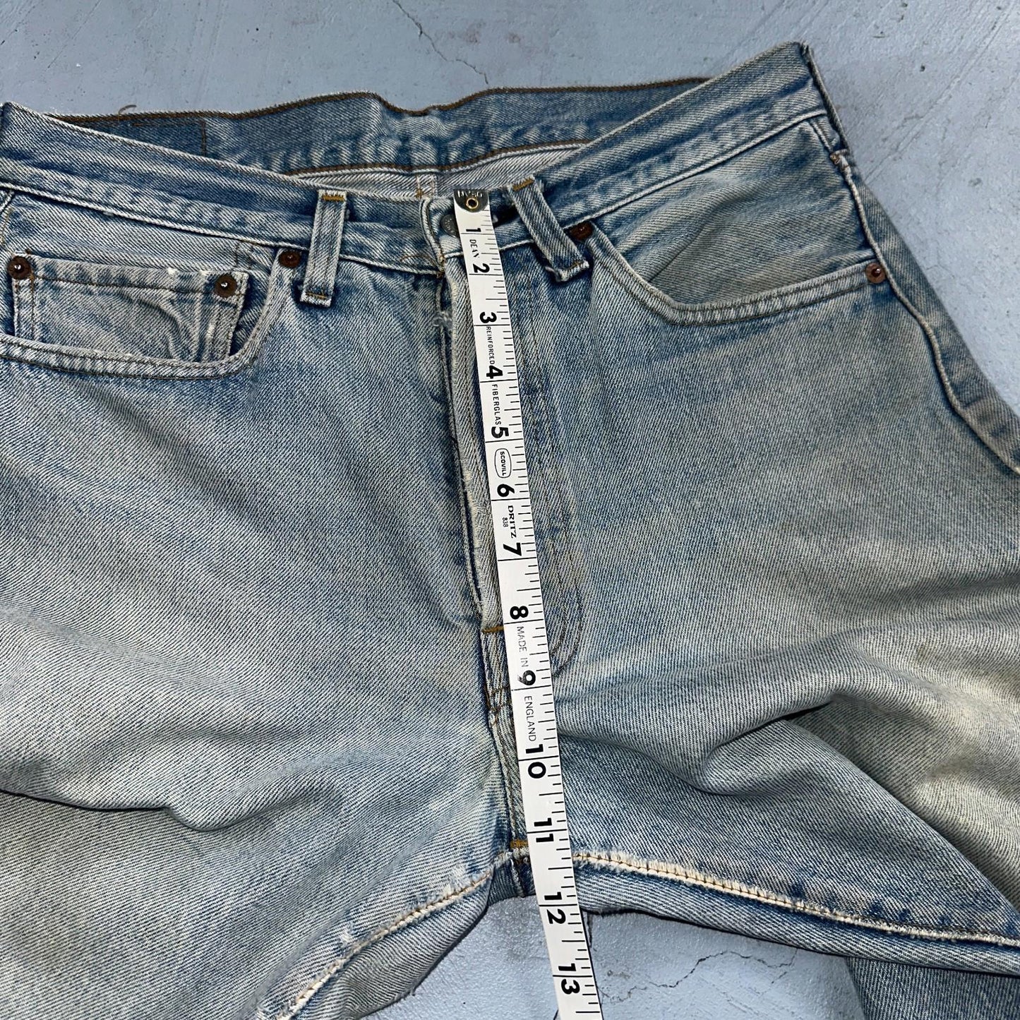 Levis 501 Vintage 80s Redline Selvedge USA XX Jeans Light Wash Worn Act 30x30