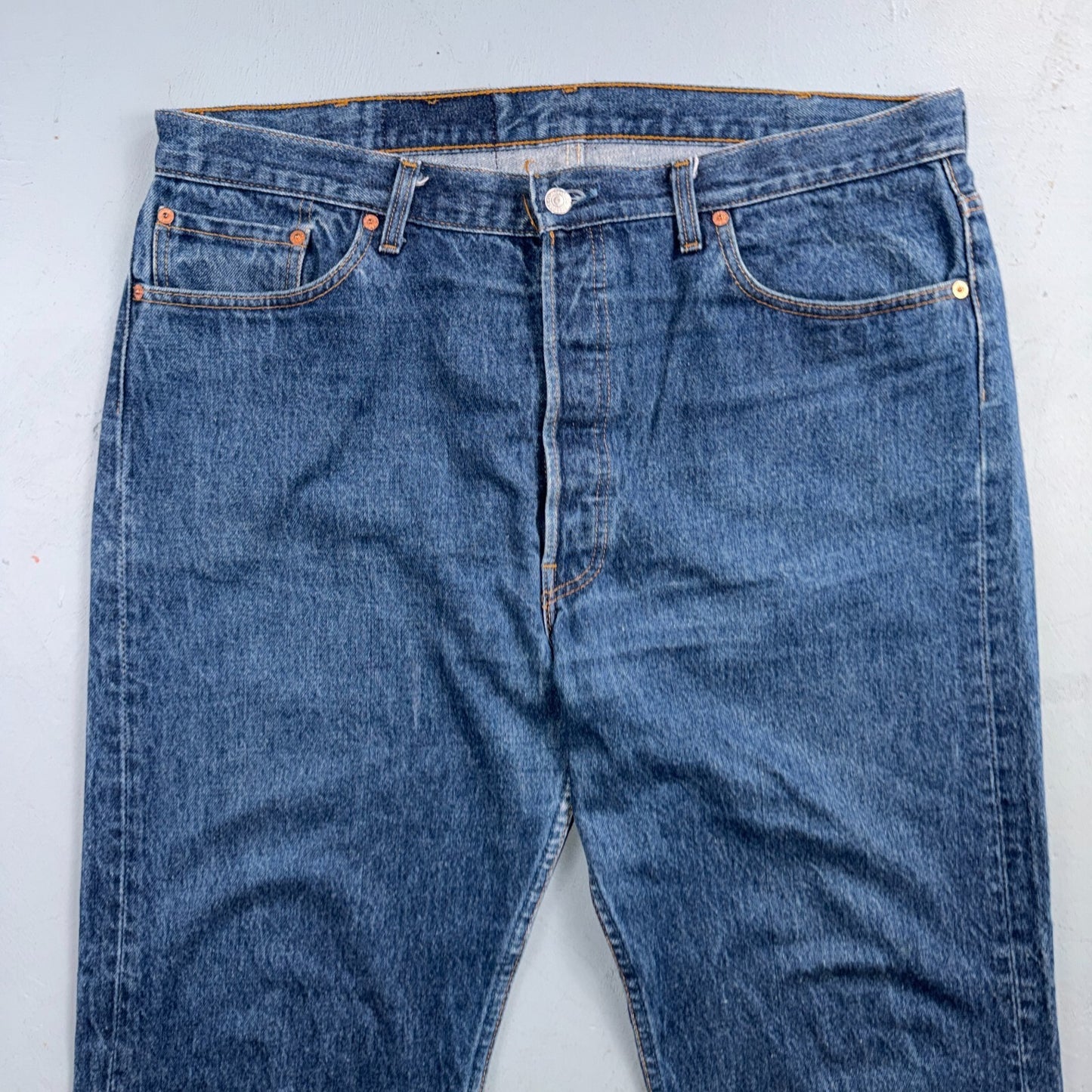Levis 501 Vintage 80s USA XX Straight Leg Jeans Blue Med Wash 40x32 Act 39x29