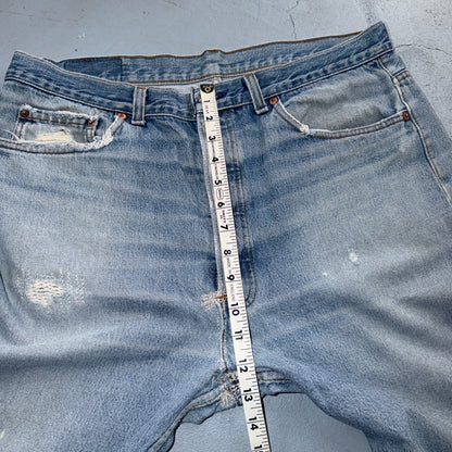 Levis 501 Vintage 80s USA XX Straight Leg Jeans Blue Light Wash 38x36 Act 36x32