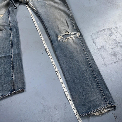 Levis 501 Vintage 80s Redline Selvedge USA XX Jeans Light Wash 34x40 Act 32x36