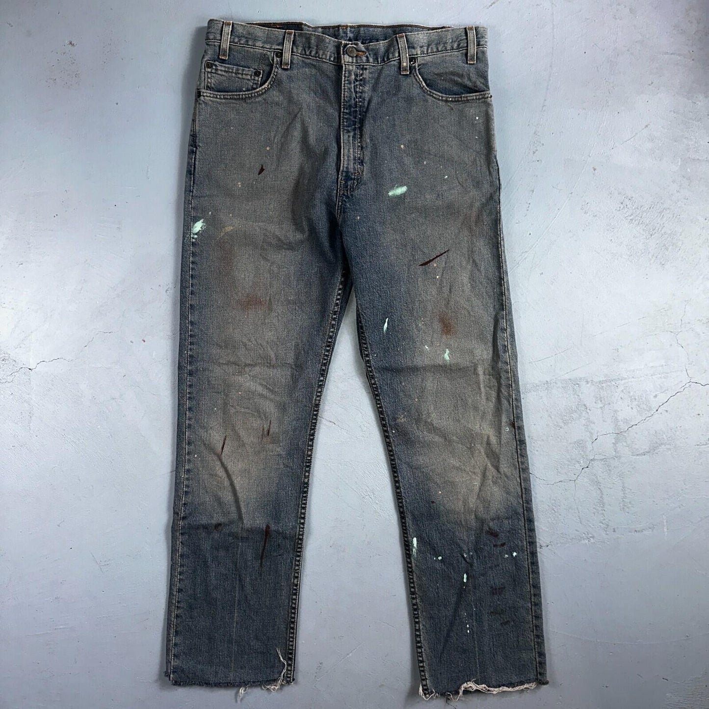 Levis 505 Vintage 90s USA XX Jeans Blue 501 Thrashed Med Wash 36x36 Act 36x30