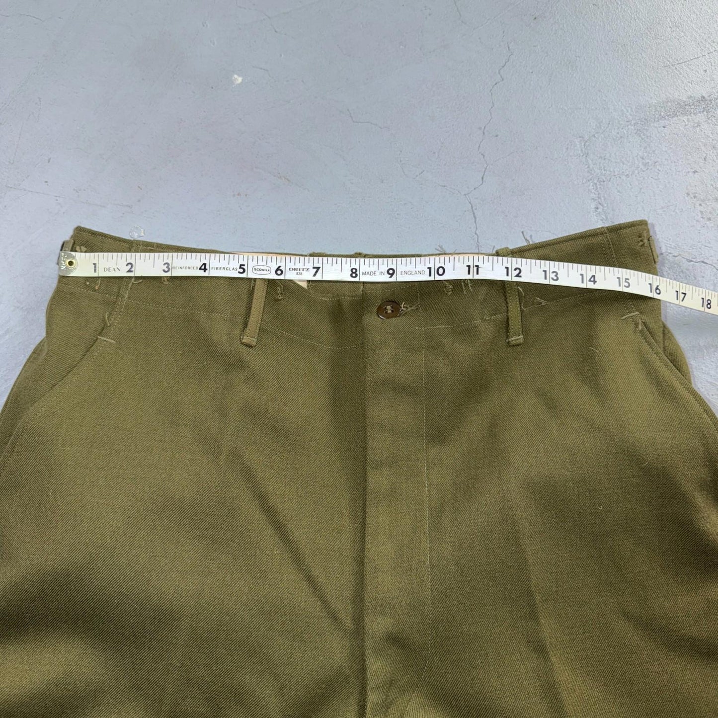 Vintage Military Pants Trousers Medium Regular 50s M1951 OG-108 Wool Mens 31x30