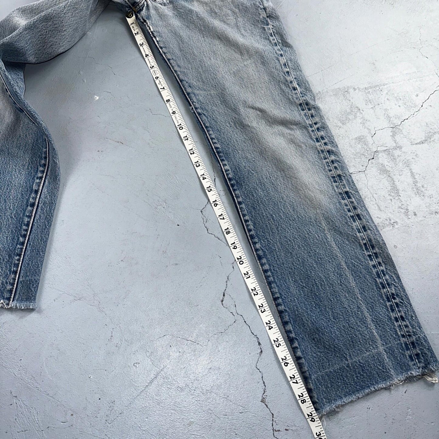 Levis 501 Vintage 80s Redline Selvedge USA XX Jeans Light Wash 524 Act 25x29