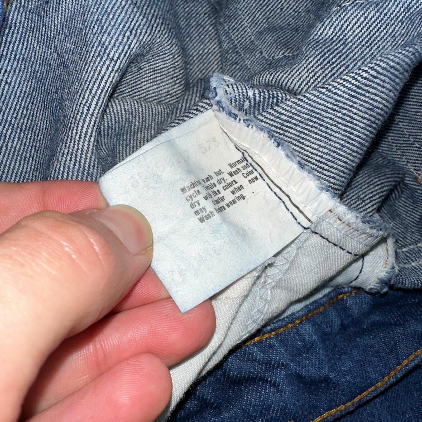 Levis 505 Vintage 80s 20505-0217 Orange Tab Dark 501 Jeans 36x34 USA 1980s