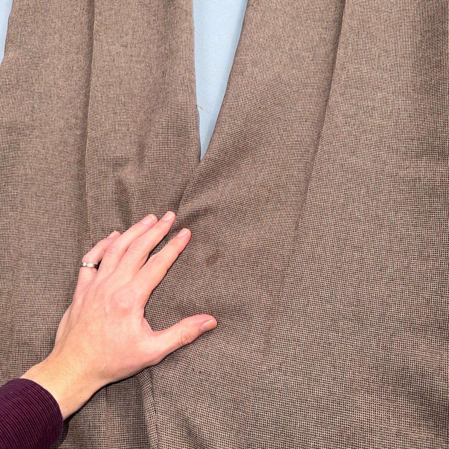 VTG Mens 3 PC Suit 40 Jacket Coat Pants Vest Plaid Rockabilly 70s 1970s Brown