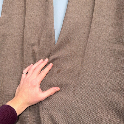 VTG Mens 3 PC Suit 40 Jacket Coat Pants Vest Plaid Rockabilly 70s 1970s Brown